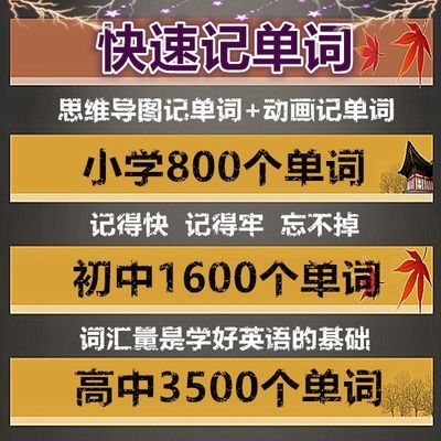英语单词快速记忆方法视频小学初中高中单词汇思维导图记单词软件