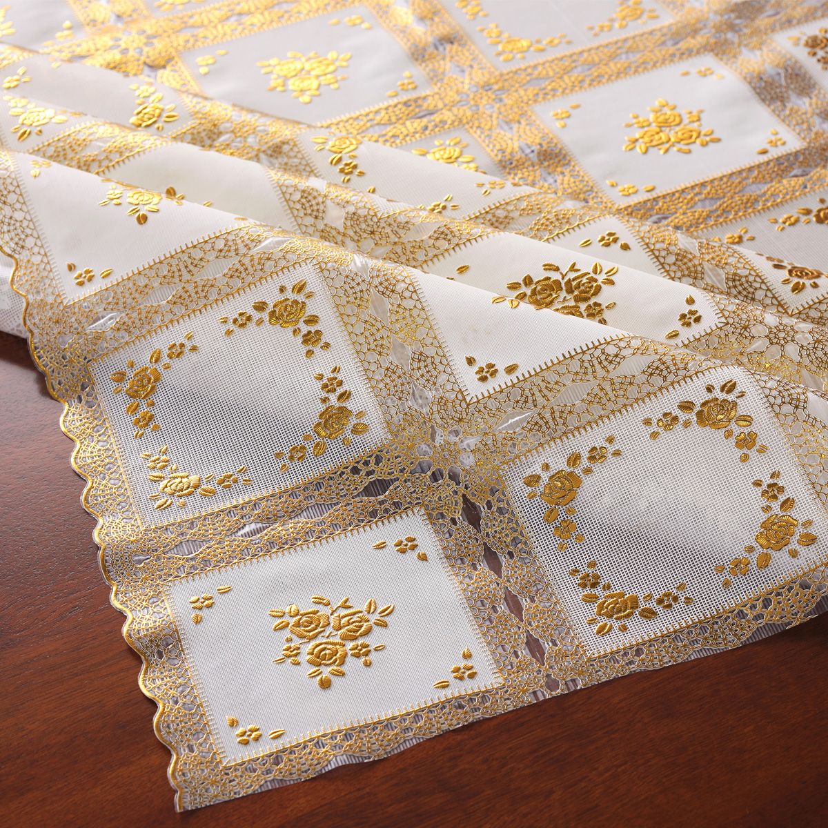 【昱姝】烫金桌布防水餐桌布茶几垫pvc桌布防水油防烫免洗餐桌布