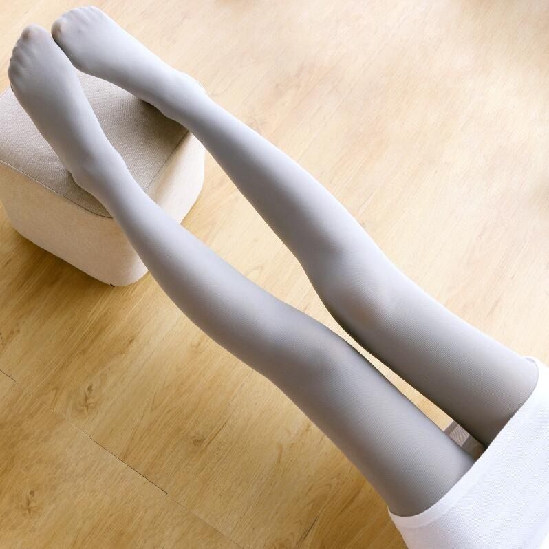 灰色子女丝袜天鹅绒打底连裤袜中厚春秋季