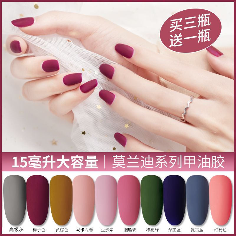 Manicure Nail Polish 2020 new plum color frosted seal net red bar nail shop fashion color