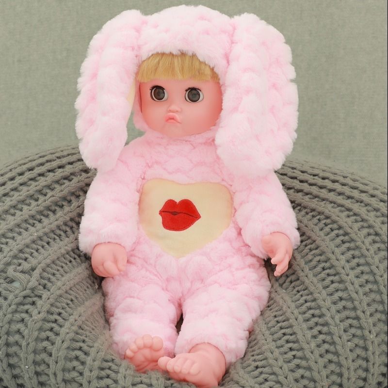 仿真婴儿会说话唱歌洋娃娃毛绒软胶安抚陪睡布娃娃男女孩儿童玩具
