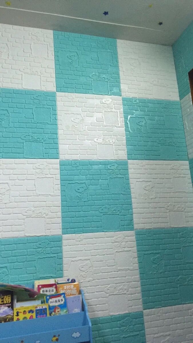3d立体墙贴幼儿园防水防污渍自粘墙纸卧室客厅儿童房防撞软包墙裙