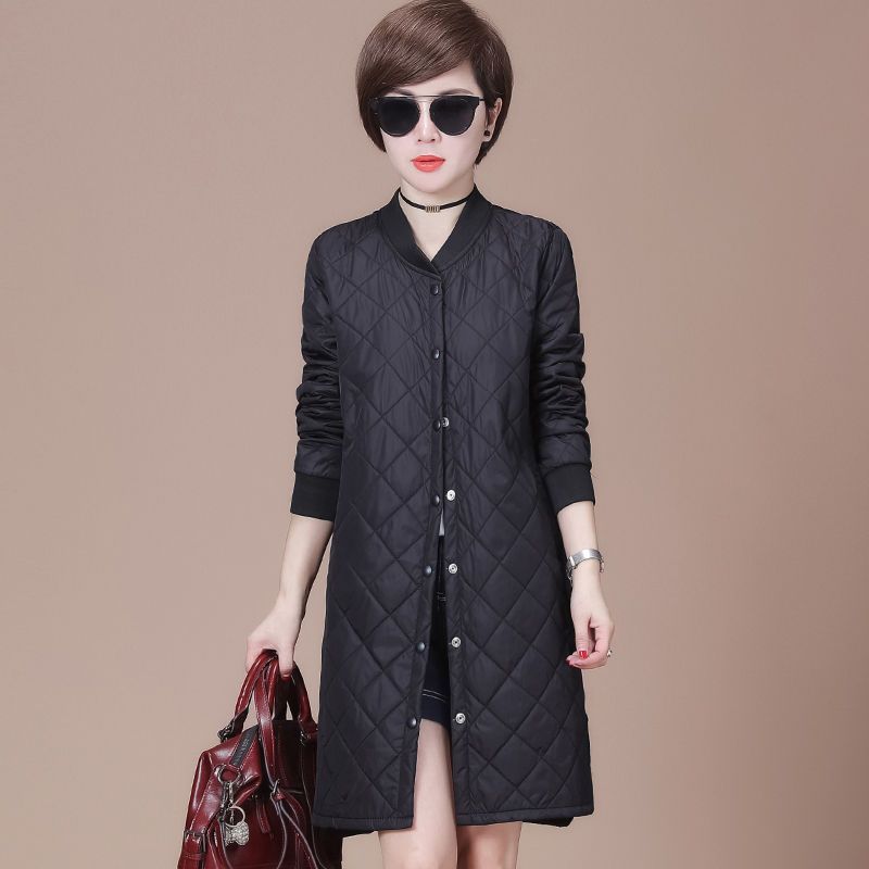 棉衣女中长款2019冬季新款韩版宽松夹棉加厚棉袄上衣大码棉服外套