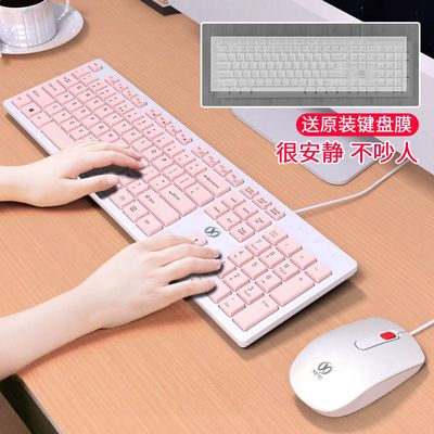 27458/电脑键盘鼠标套装游戏办公家用台式机笔记本静音有线USB键鼠套装