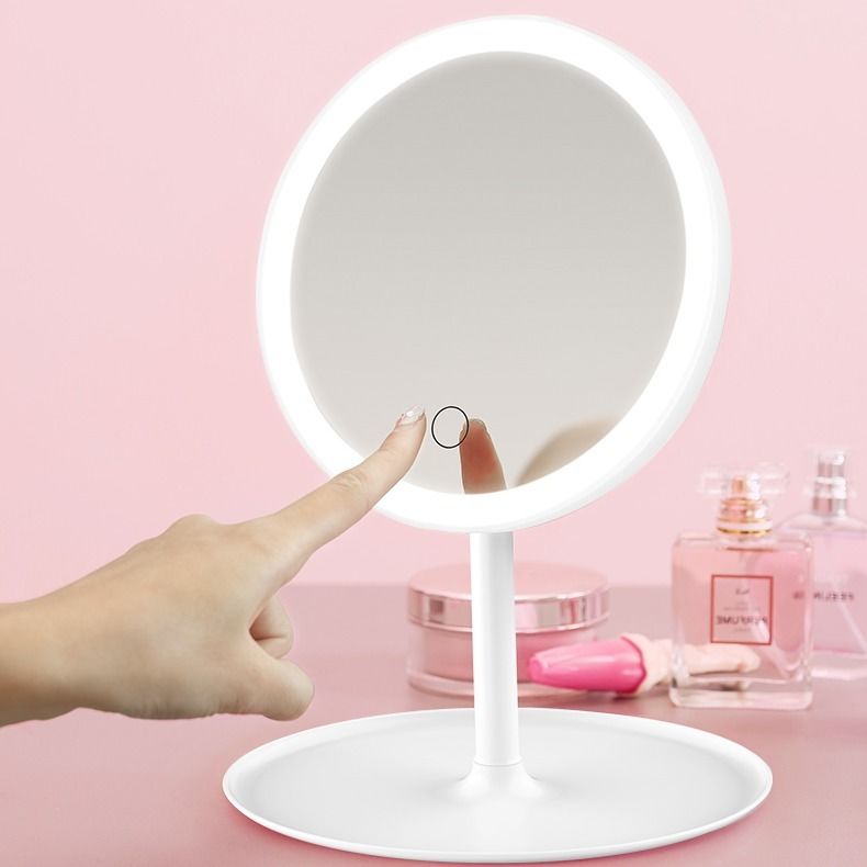 Net red make-up mirror desktop with light LED make-up fill light make-up girls dormitory portable Princess mirror
