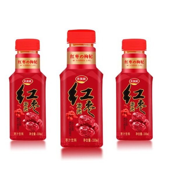 红枣枸杞天然果肉果汁饮料330ml*2/12红枣酪枣汁枸杞汁健康饮品