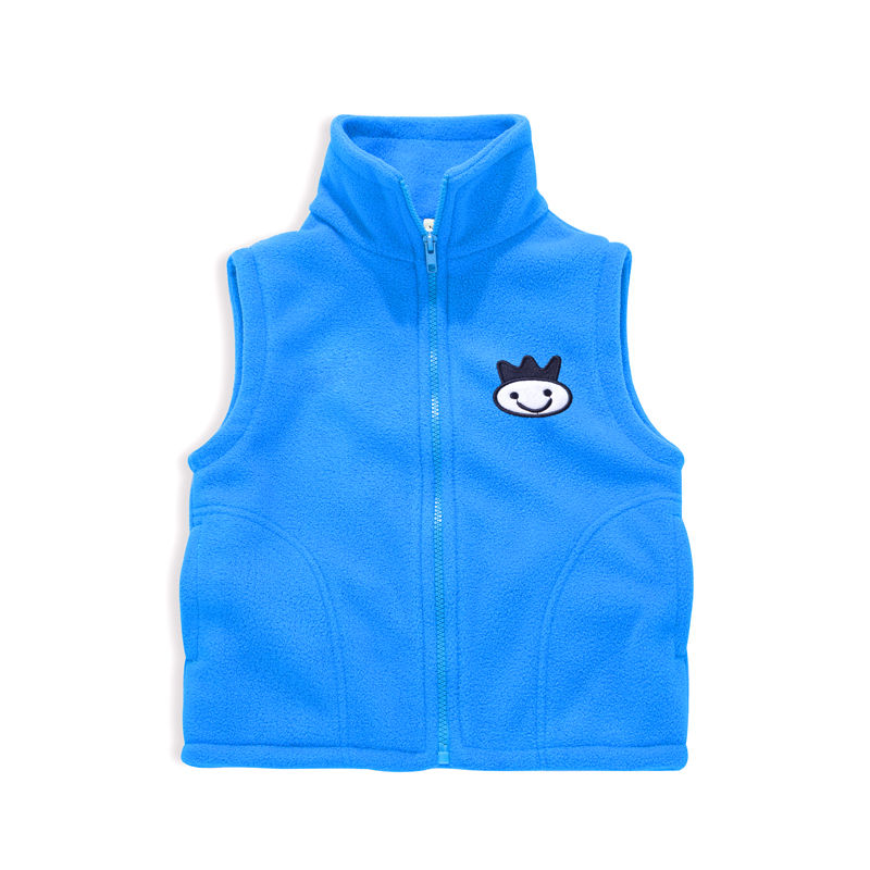 Double layer thickened children's Vest polar fleece spring and autumn winter shoulder jacket for boys and girls