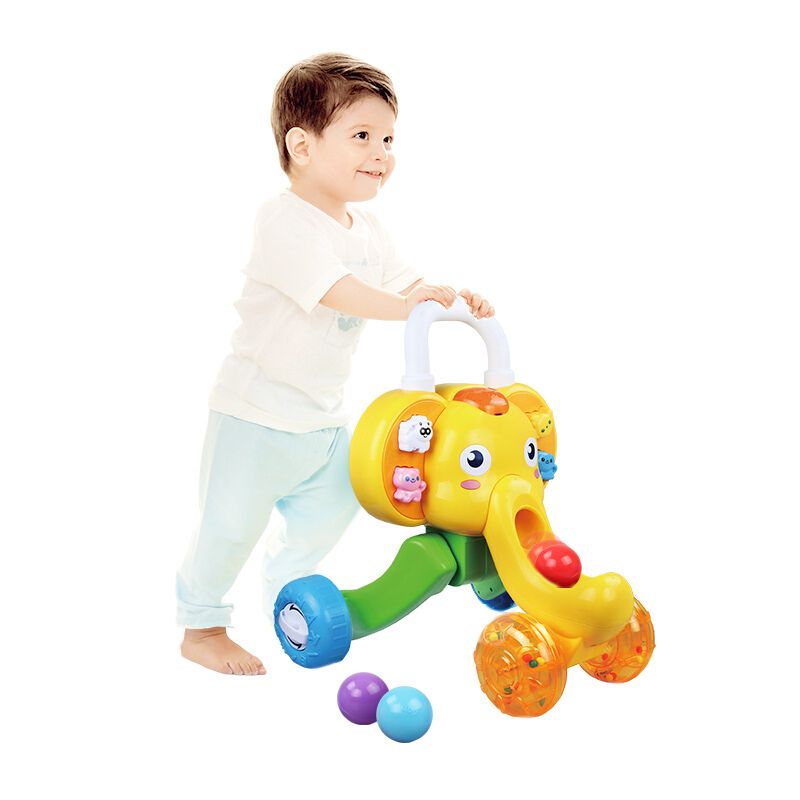 澳贝小象学步车正品 婴幼儿0-1岁7-12个月防侧翻多功能儿童手推车