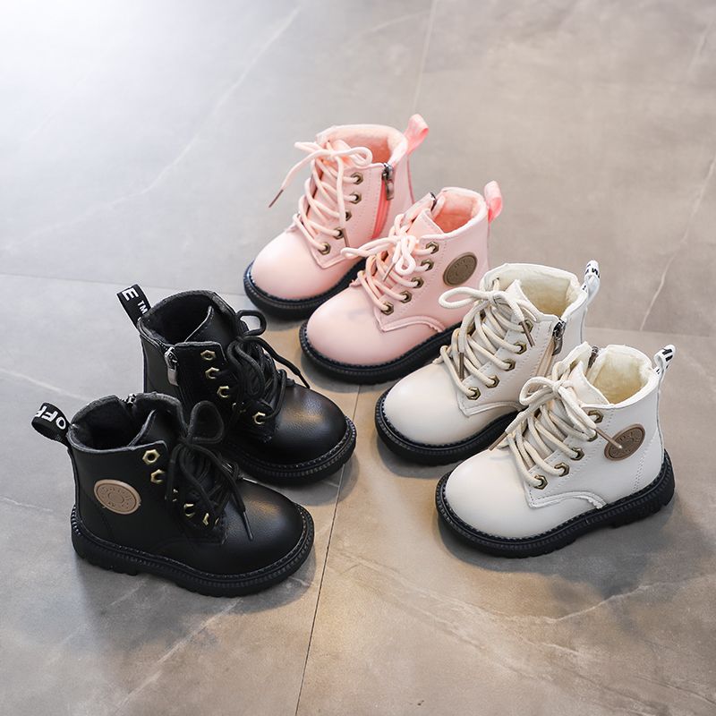 Girls' Martin boots autumn / winter 2020 new fashion little girls' single boots children's boots British leather boots baby boots