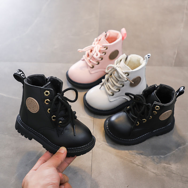 Girls' Martin boots autumn / winter 2020 new fashion little girls' single boots children's boots British leather boots baby boots