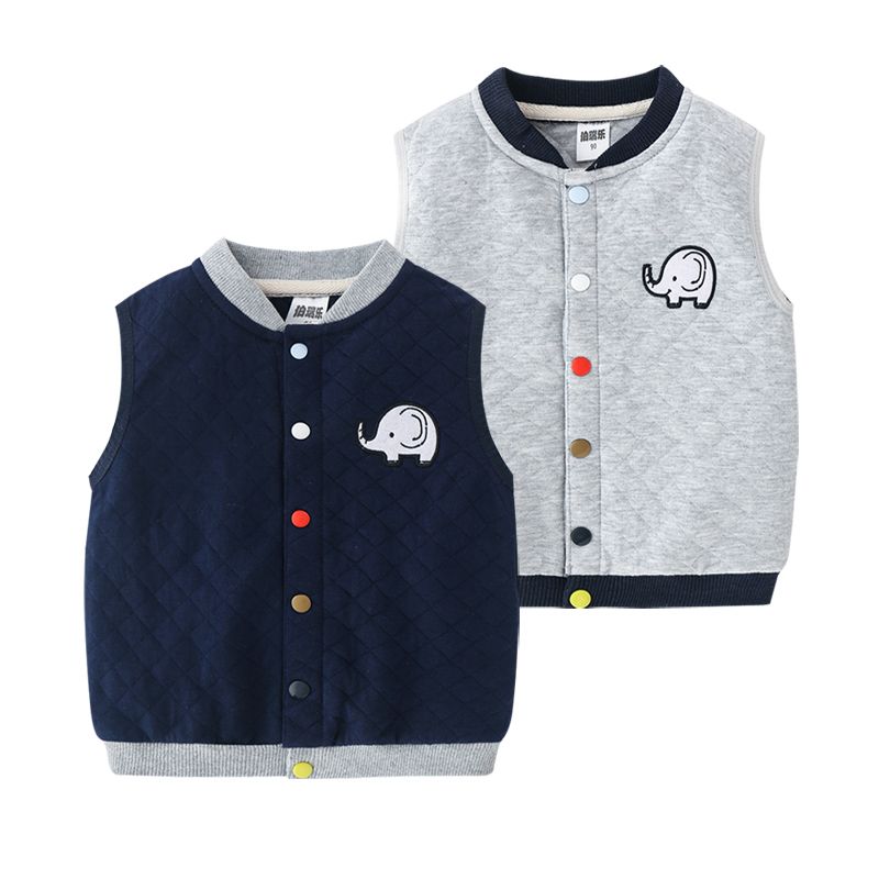 Children's vest with cotton boy's pure cotton thickened vest spring and autumn winter wear baby's warm Jacket Vest