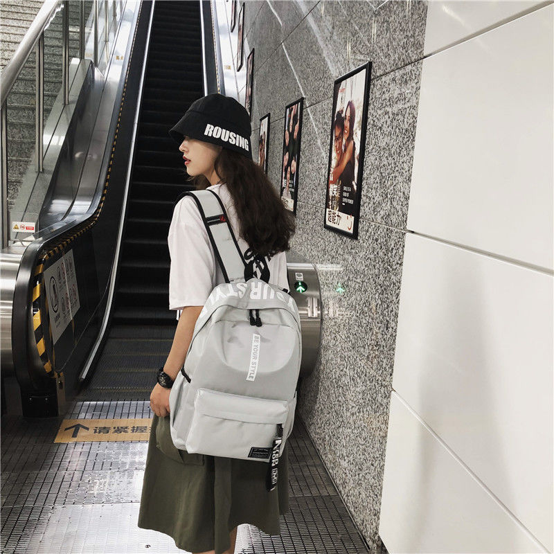 Waterproof large capacity student schoolbag male ins style backpack female fashion Korean Junior High School Student Backpack