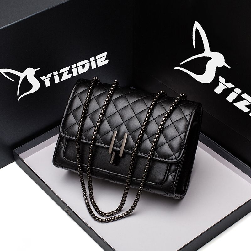 2023 new summer bags for women, versatile rhombus women's bag chain, genuine leather texture, women's single shoulder crossbody bag, trendy
