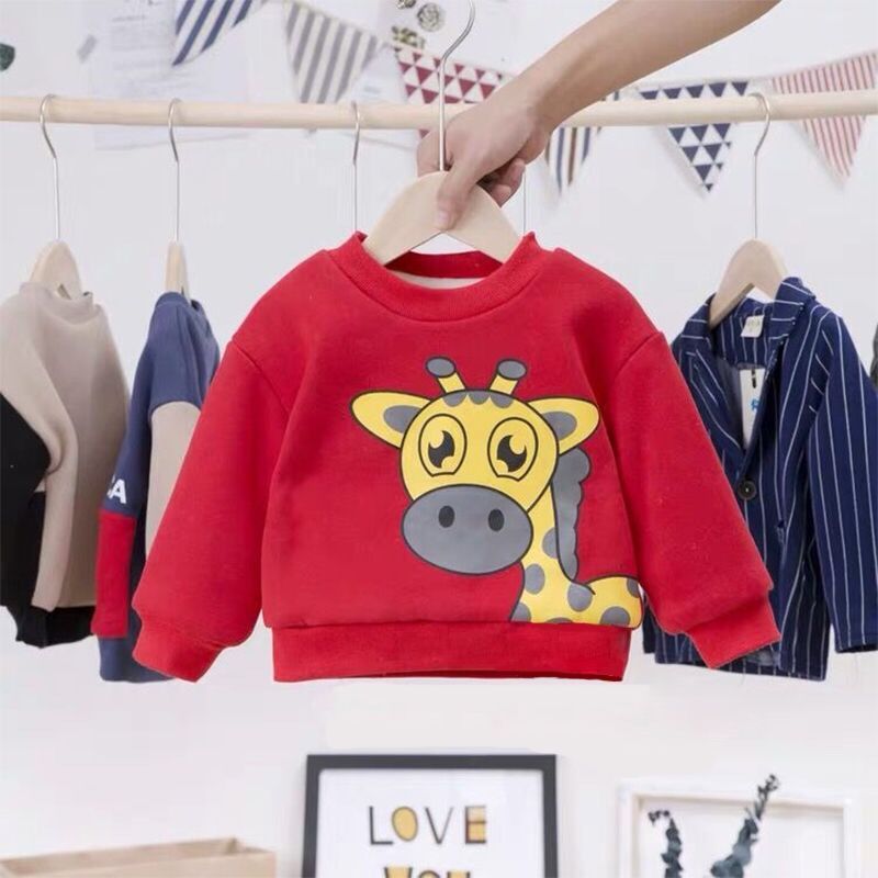 Children's sweater autumn and winter boys' and girls' top Pullover children's clothes children's clothes warm and plush baby's casual coat