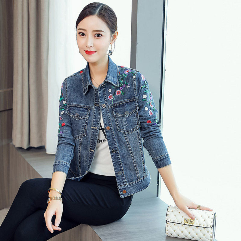 Early autumn new denim top small coat women's spring and autumn Korean fashion versatile slim short jacket