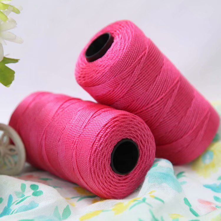 3股冰丝合股线钩鞋钩帽子线钩杯套diy手工编织合股线