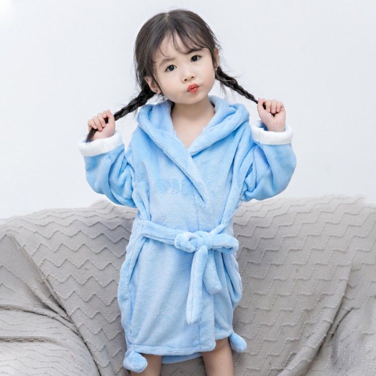 Children's bathrobe Nightgown children 2020 new leisure men's treasure home wear Maomao pajamas little girl's bathrobe