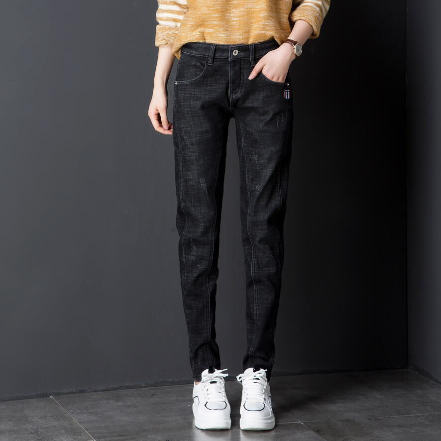 Daddy pants 2023 new women's spring and autumn large size fat high waist Korean version slim plus velvet thick radish harem jeans