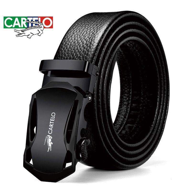 Cartier crocodile belt men's leather leather belt Korean casual automatic buckle buckle automatic belt