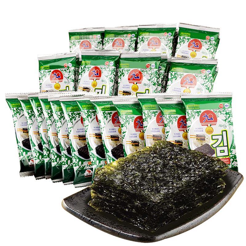 106134-【九日】韩国进口海苔2g袋装迷你原味包饭海苔片紫菜即食零食-详情图