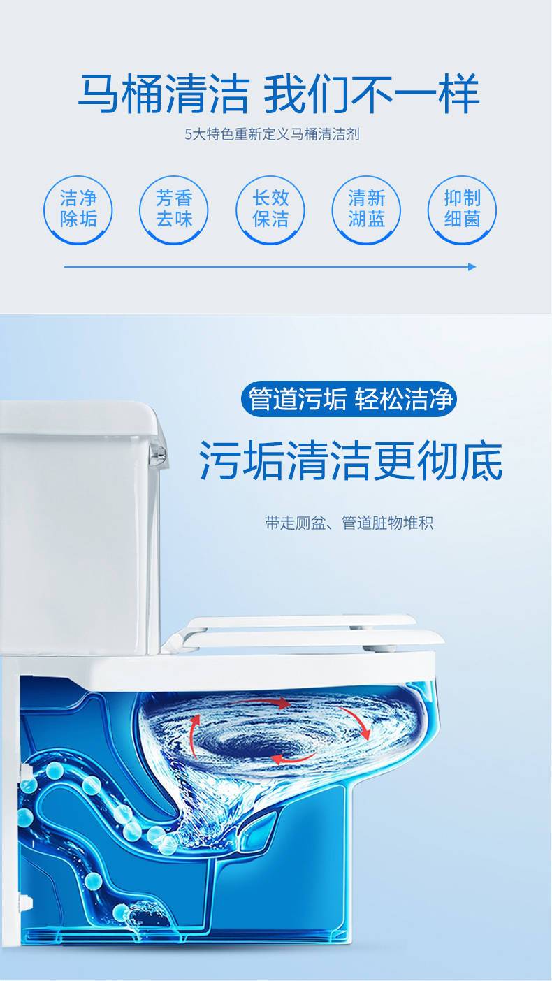 【1颗30天】蓝泡泡洁厕宝马桶清洁剂卫生间除臭剂厕所马桶清洁灵