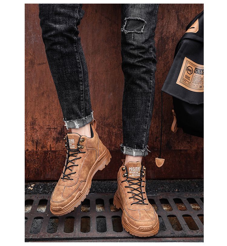 Warm Work Boots For Men Velvet Lined Winter Shoes Cold Resistant_voghion.com