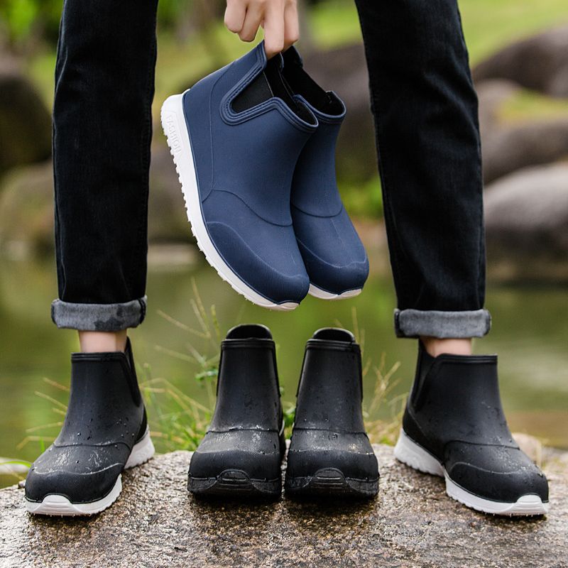 巨力冬季雨鞋男士加绒棉短筒雨靴防滑防水鞋低帮胶鞋时尚保暖套鞋【15