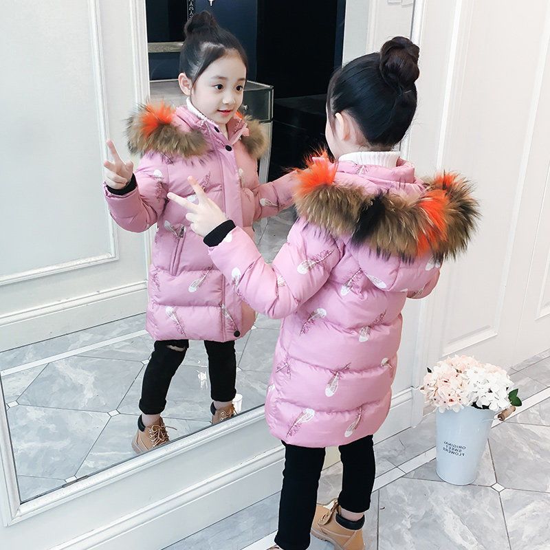 [cotton in hand] girl's winter coat Korean version 2019 new foreign style children's thickened cotton padded coat children's cotton padded jacket