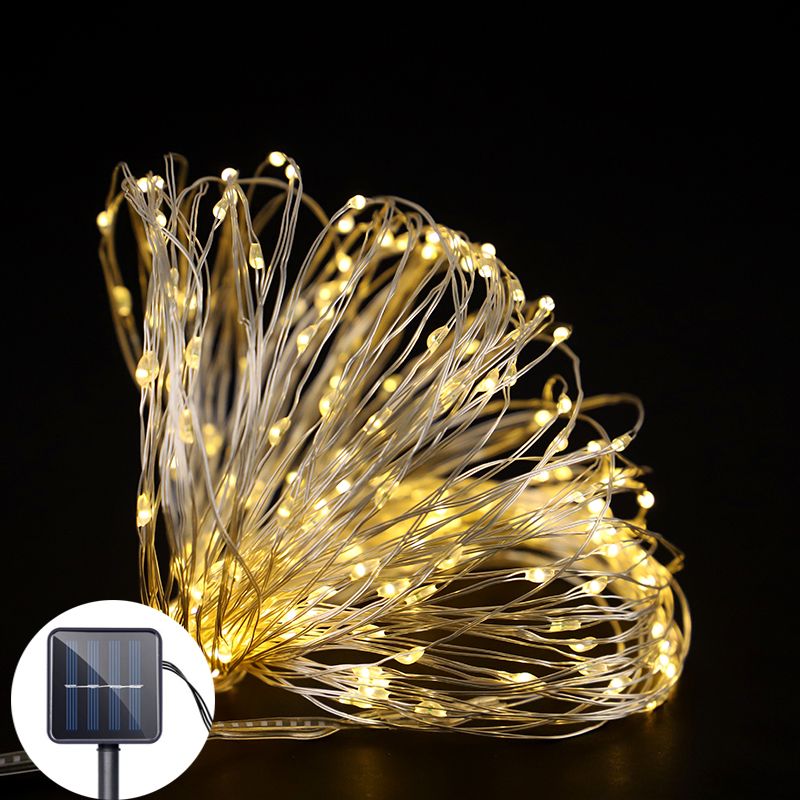 Solar lamp outdoor indoor copper wire lamp string waterproof color lamp landscape garden decoration lamp Christmas Day ed light