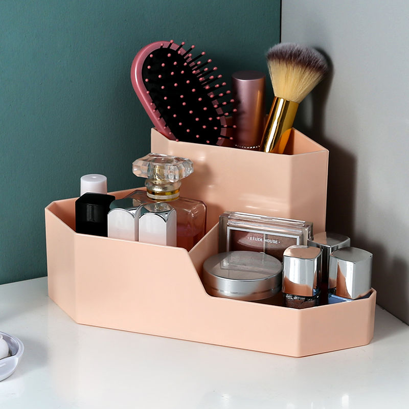Desk storage box corner shelf student dormitory desk stationery penholder makeup brush multi grid sundry sorting box