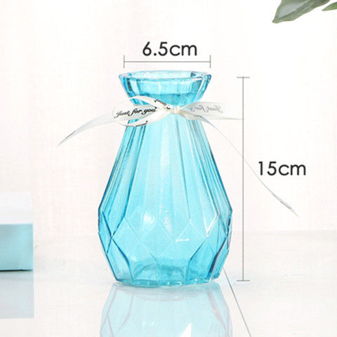 玻璃花瓶北欧摆件仿陶瓷绿萝水培玻璃瓶干花客厅插花瓶