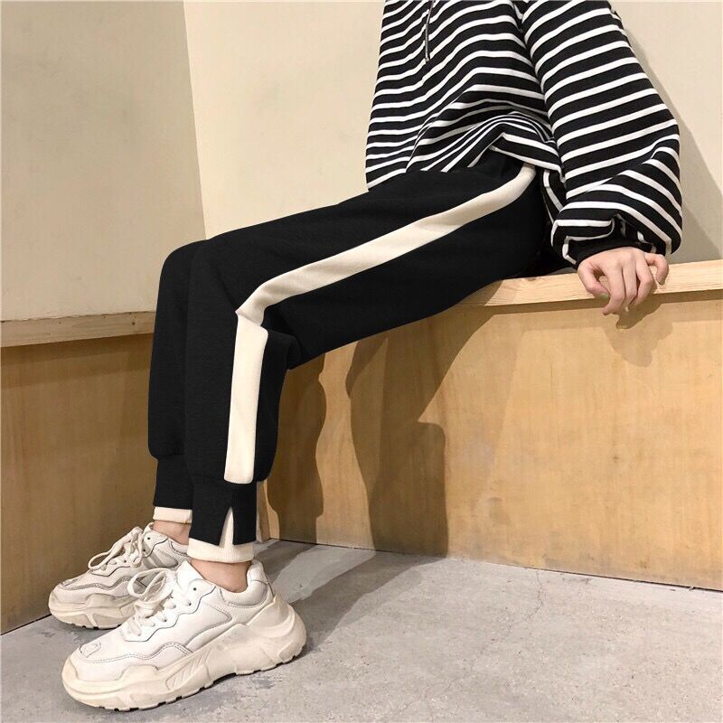 Autumn and winter plush and thickened Harlan pants Korean version loose and thin outer wear leisure sports trousers