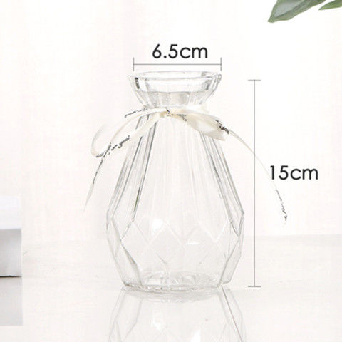 玻璃花瓶北欧摆件仿陶瓷绿萝水培玻璃瓶干花客厅插花瓶
