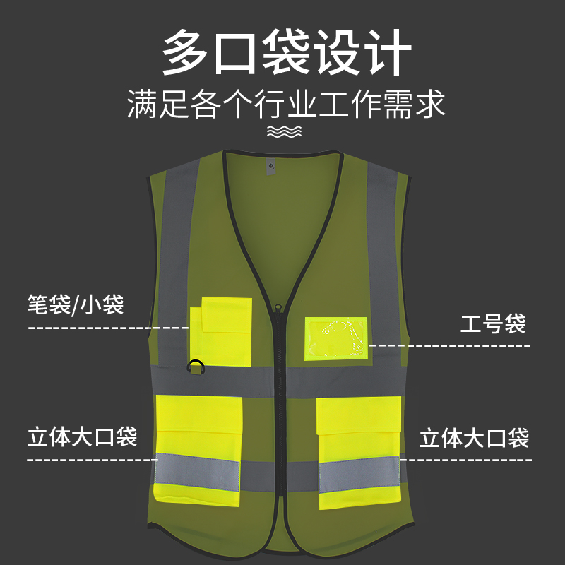 Reflective vest for annual inspection, construction suit, vest protective suit, traffic road and environmental sanitation safety protective clothing, reflective coat