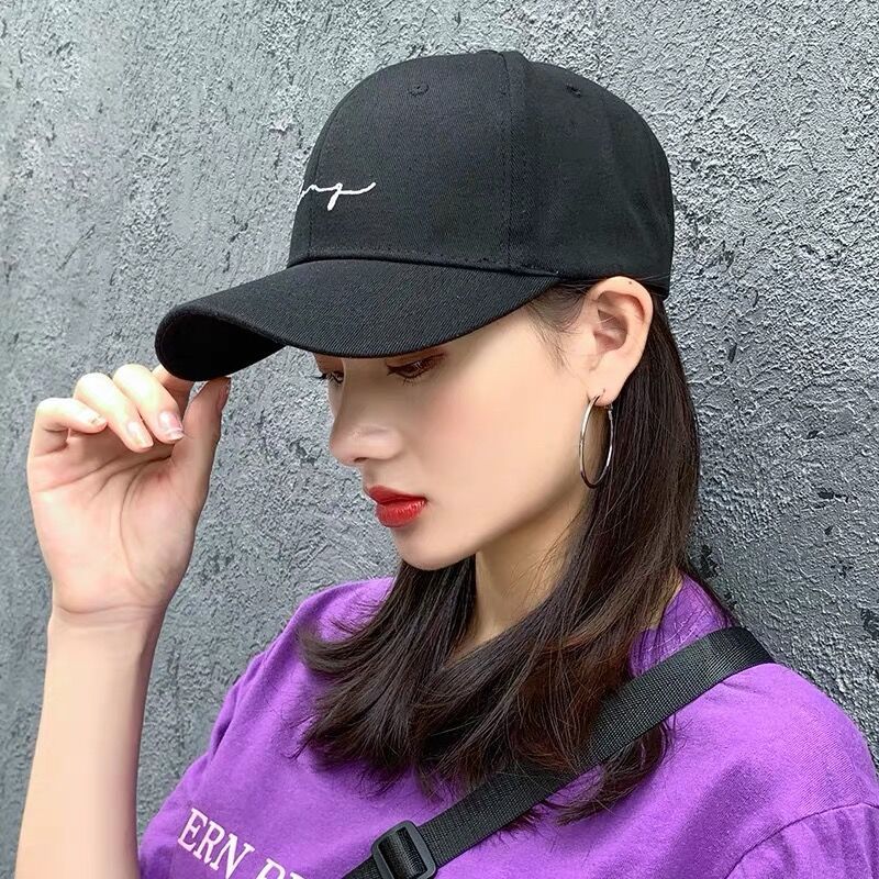 Korean hat men's baseball cap summer versatile embroidered hip hop hat fashion ins sun hat student couple hat woman