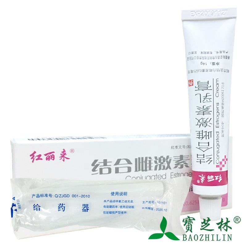 红丽来 结合雌激素乳膏 14g*1支/盒 阴道炎 外阴干燥