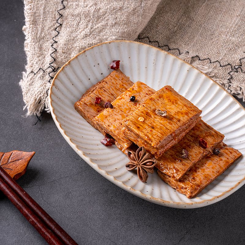 张奇龙独门拉丝爽两盒40包880g大豆蛋白素肉10包香辣麻辣豆腐辣条