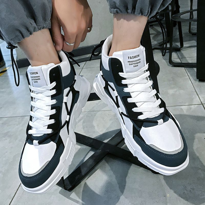 Autumn and winter men's shoes Korean fashion high top shoes men's versatile sports casual shoes male students' father's shoes heightening shoes