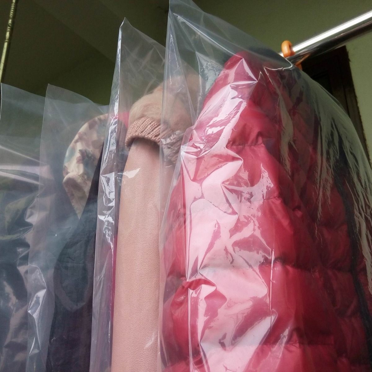 (10个装)衣服防尘罩透明加厚防尘袋西服防潮塑料套挂衣袋衣罩