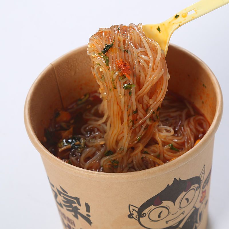 【整箱6桶装】正品嗨吃家酸辣粉火鸡面泡面宵夜重庆速食方便面