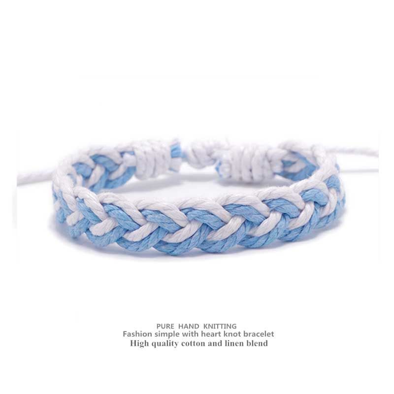 Ins network red couple Bracelet man and woman a pair of student best friend Bracelet two person three person simple fashion knitting hand rope