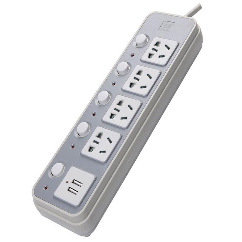 拳霸插座板带线usb插排排插线板电线板电源线拖线板接线板家用