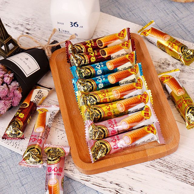 徐福记卷心酥儿童办公室零食夹心饼干蛋卷酥早餐糕点小吃2斤装