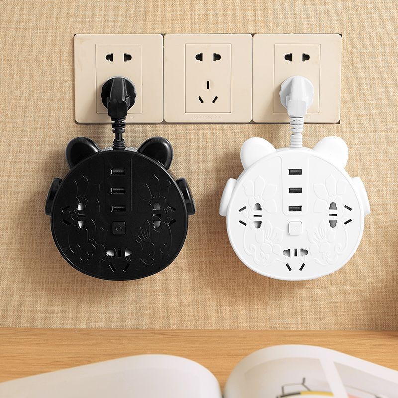 Household multi-functional plug converter USB charging socket row plug multi hole power plug-in board wiring board patch board