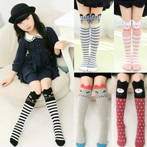 Children's socks cartoon high stockings girl's stockings spring and autumn winter baby's knee stockings