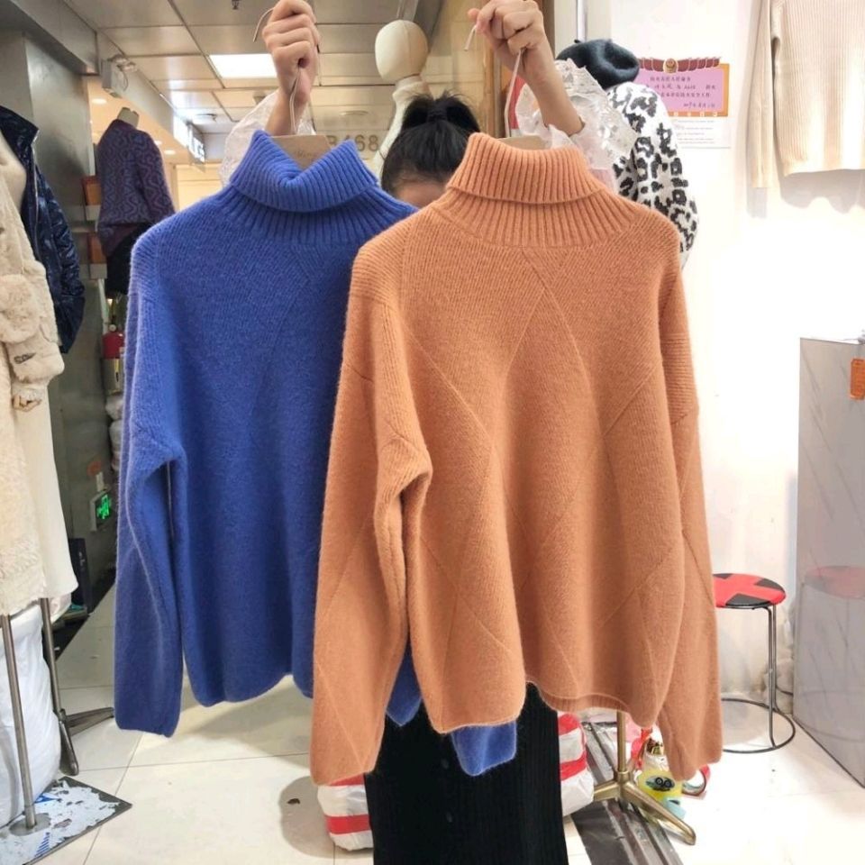 毛衣女新款冬季新款毛衣净色高领简约保暖毛衣舒适 821
