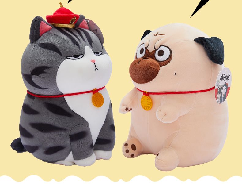 正版吾皇万睡公仔巴扎黑毛绒玩具娃娃猫咪玩偶万岁抱枕生日礼物女