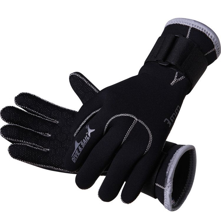 Genuine 3mm diving gloves, winter swimming gloves, socks, non-slip warm foot covers, neoprene material rescue supplies