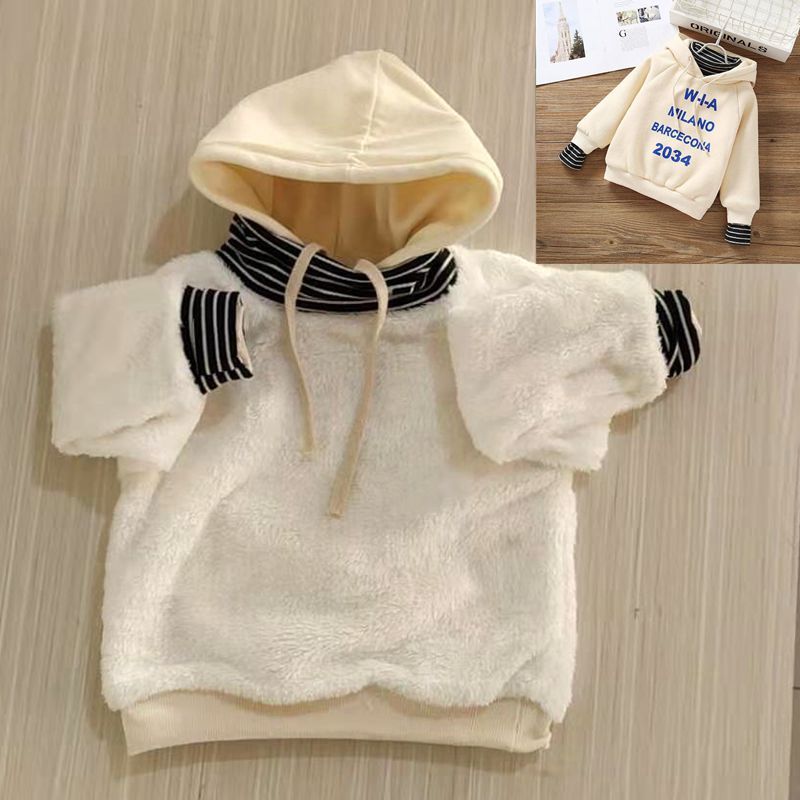 Children's sweater boys' spring and winter medium thick hooded Korean sweater sports coat with a handsome base 34567810 years old