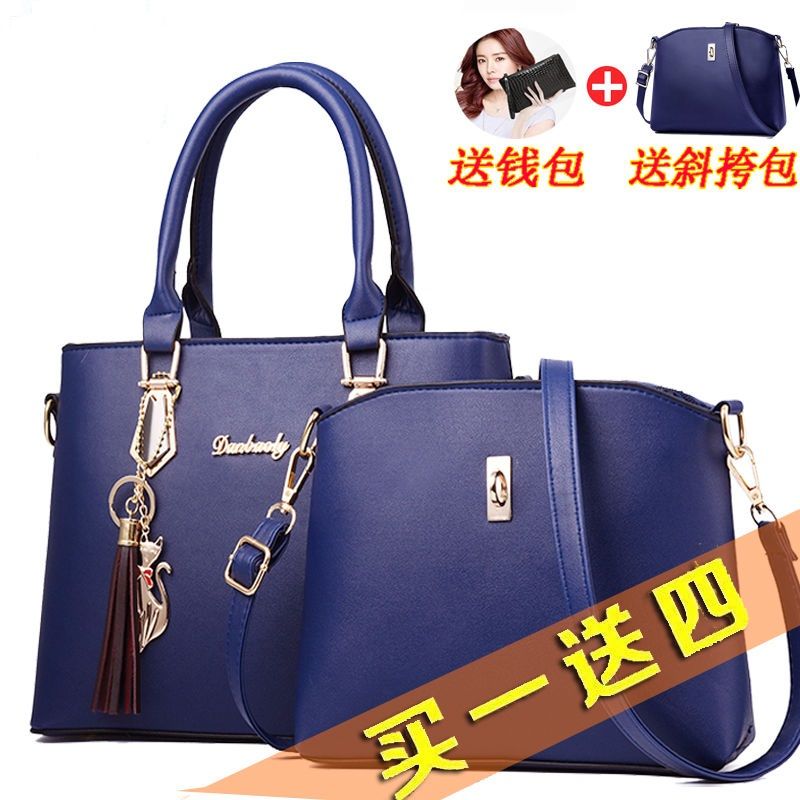 Leather bag women's Single Shoulder Messenger Bag middle aged women's bag mother's bag
